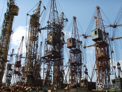 Кладбище башенных кранов. Шабаны