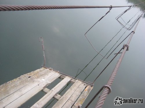 Заброшенный подвесной мост, Свердловская область