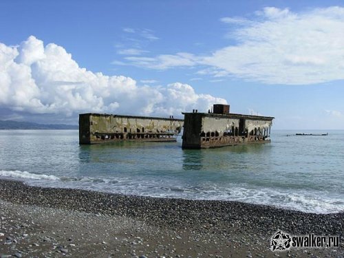 Заброшенные Сухумский судоремонтный и рыбный заводы