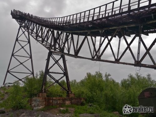 Заброшенный лыжный трамплин в Мурманске