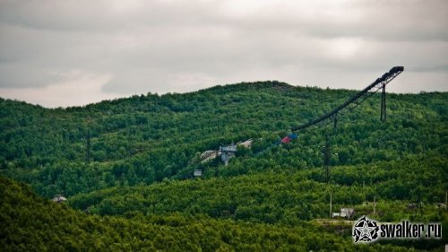 Заброшенный лыжный трамплин в Мурманске