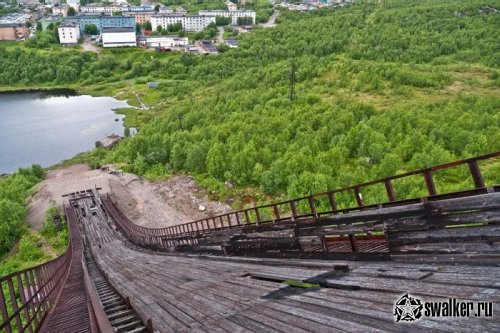 Заброшенный лыжный трамплин в Мурманске