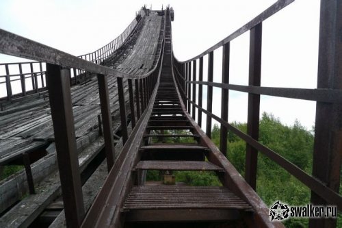 Заброшенный лыжный трамплин в Мурманске