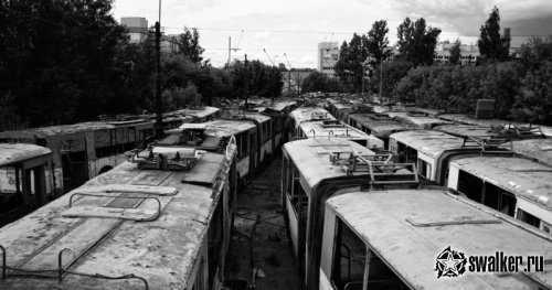 Заброшенный троллейбусный парк, Ленинградская область