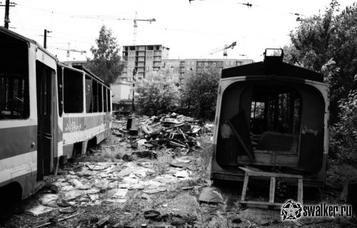 Заброшенный троллейбусный парк, Ленинградская область