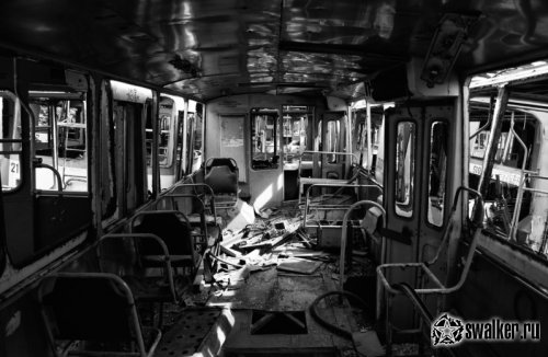 Заброшенный троллейбусный парк, Ленинградская область