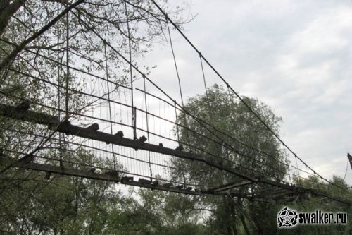 Заброшенный навесной мост, Пензенская область