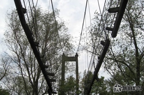 Заброшенный навесной мост, Пензенская область