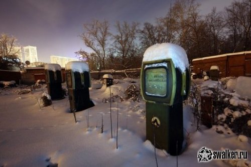 Подборка 4х оставленных государственных бензоколонок, Московская область