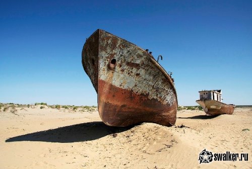 Кладбище кораблей на берегу Аральского моря, Муйнак, Узбекистан