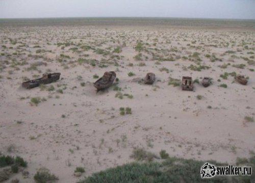 Кладбище кораблей на берегу Аральского моря, Муйнак, Узбекистан