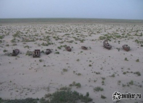 Кладбище кораблей на берегу Аральского моря, Муйнак, Узбекистан