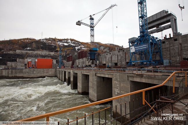 Усть-Среднеканская ГЭС на реке Колыма