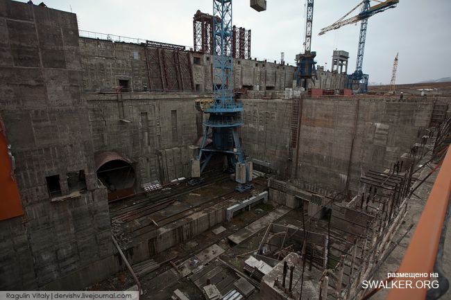 Усть-Среднеканская ГЭС на реке Колыма